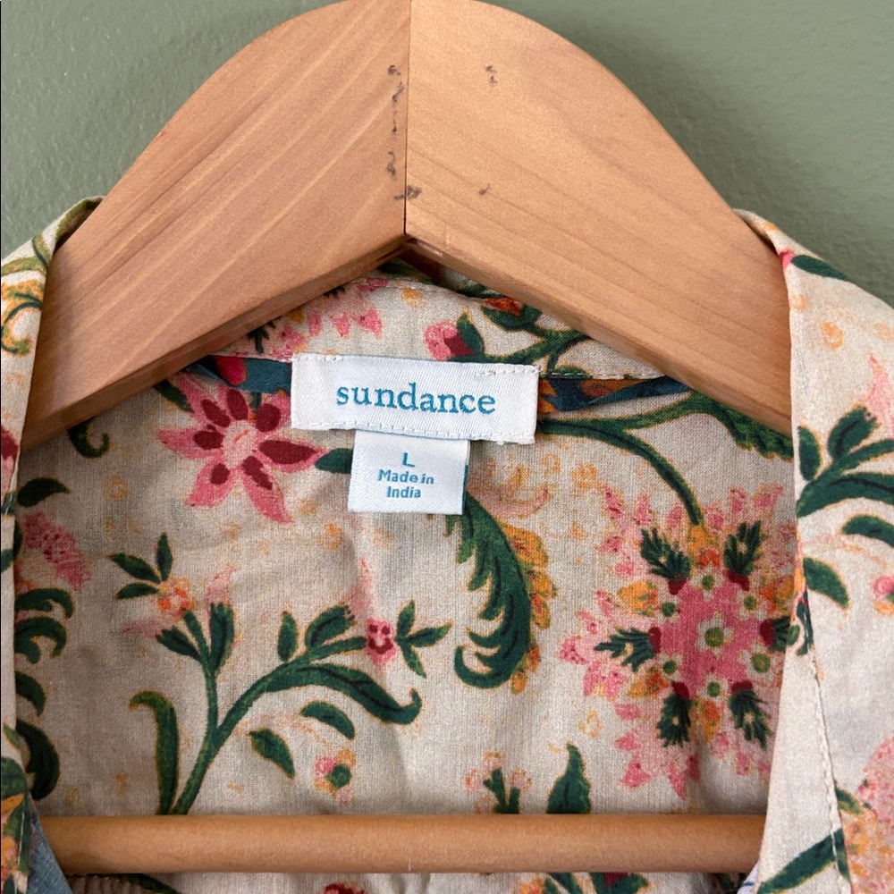 Sundance Floral Patchwork Button Front Long Sleev… - image 3